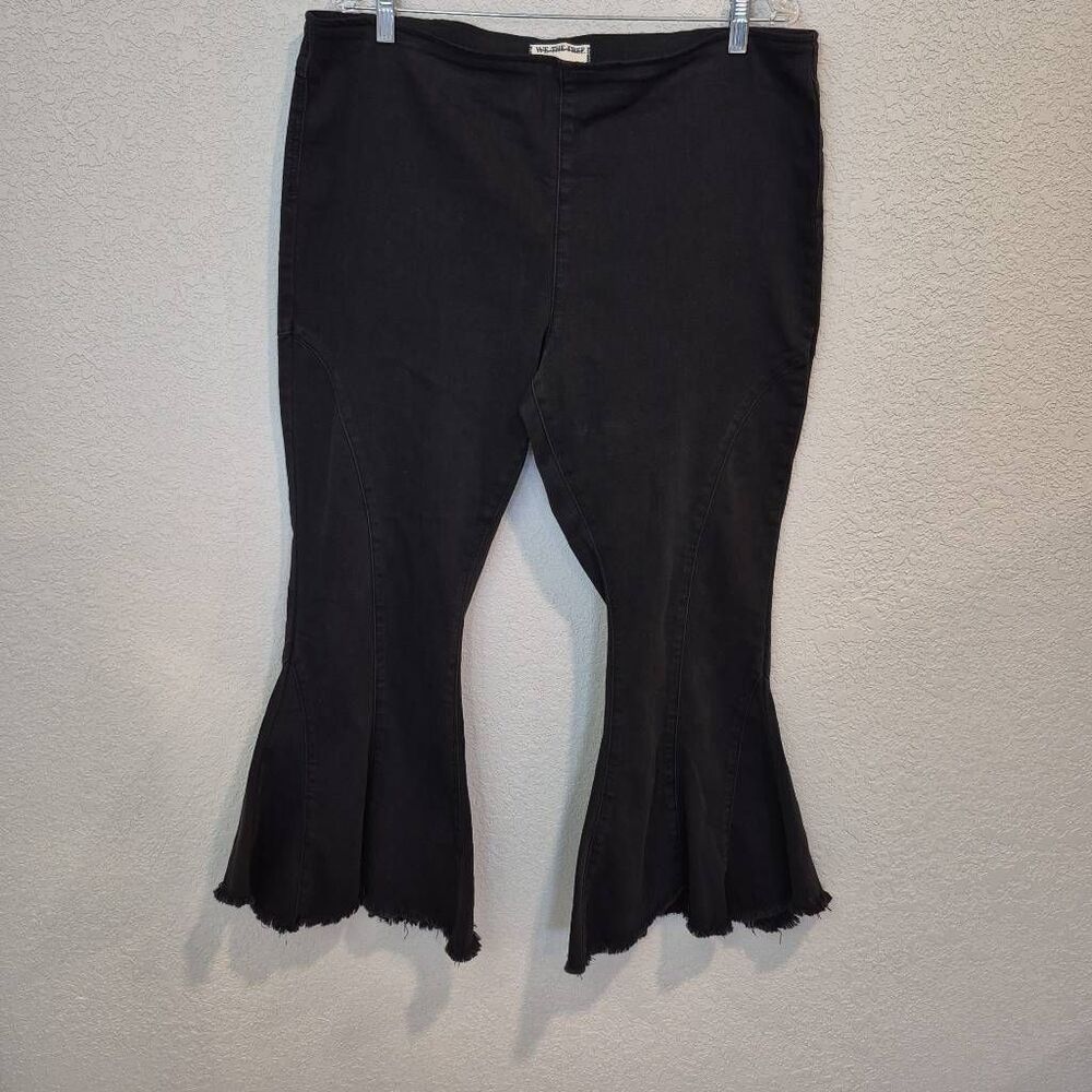 Free People CRVY Last Dance Low-Rise Flare Jeans  Black Size 34